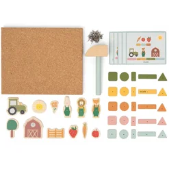 Trixie Baby Jeu de Clous en Bois - Ferme