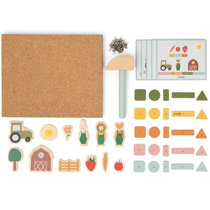 Trixie Baby Jeu de Clous en Bois - Ferme