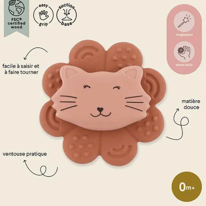 Trixie Baby Jouet Spinner à Ventouse en Silicone - Mrs. Cat