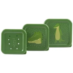 Trixie Baby Lot de 3 Boîtes à Goûter - Mr. Alligator