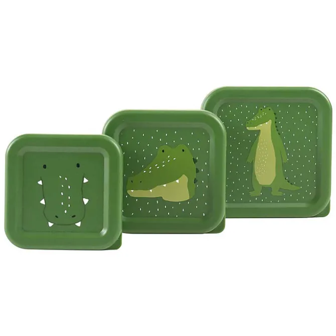 Trixie Baby Lot de 3 Boîtes à Goûter - Mr. Alligator