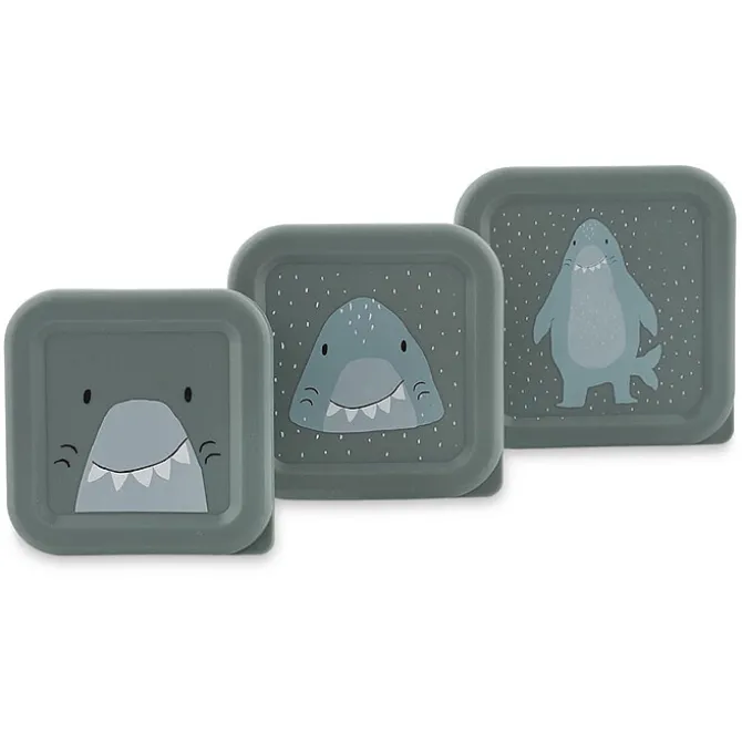 Trixie Baby Lot de 3 Boîtes à Goûter - Mr. Shark