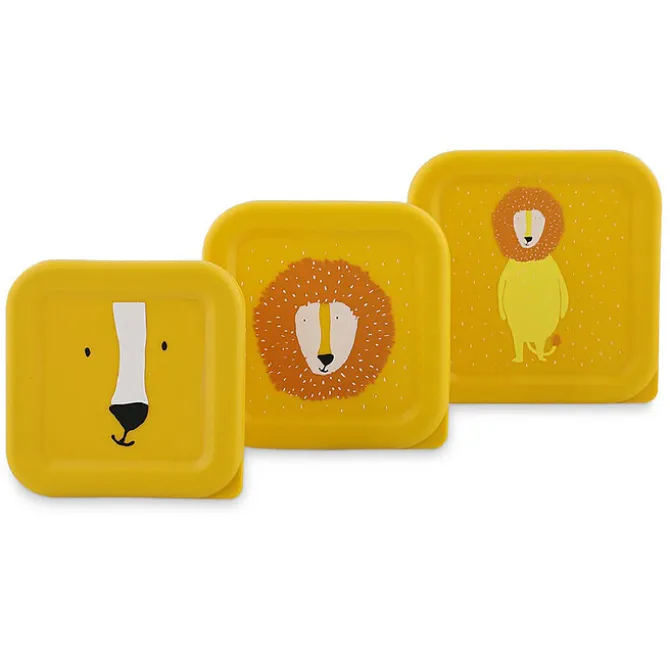 Trixie Baby Lot de 3 Boîtes à Goûter - Mr. Lion