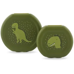Trixie Baby Lot de 2 Boîtes à Goûter à Clip - Mr. Dino