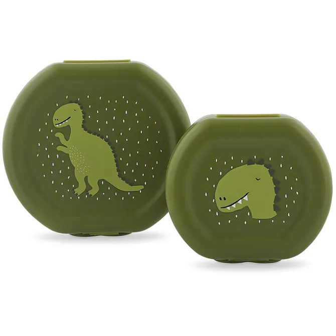 Trixie Baby Lot de 2 Boîtes à Goûter à Clip - Mr. Dino