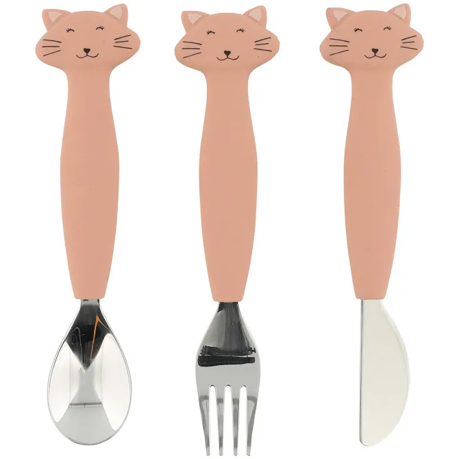 Trixie Baby Lot de 3 Couverts - Mrs. Cat