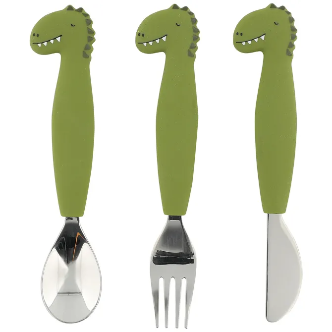 Trixie Baby Lot de 3 Couverts - Mr. Dino