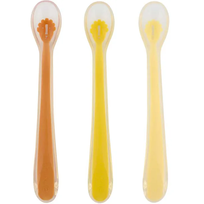 Trixie Baby Lot de 3 Cuillères d'Alimentation pour Bébé - Mr. Lion