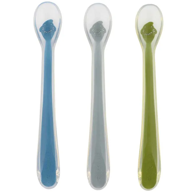 Trixie Baby Lot de 3 Cuillères d'Alimentation pour Bébé - Mr. Shark