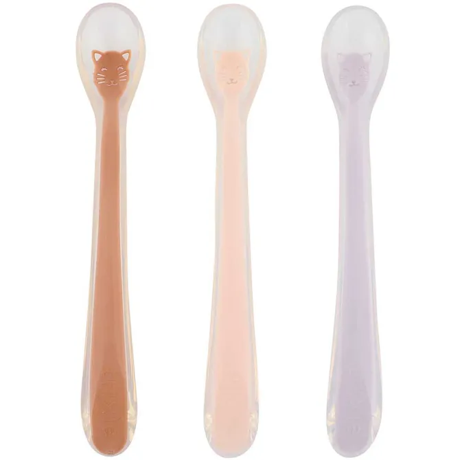 Trixie Baby Lot de 3 Cuillères d'Alimentation pour Bébé - Mrs. Cat