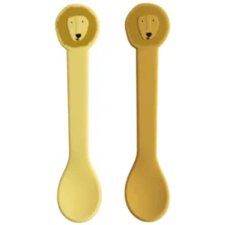 Trixie Baby Lot de 2 Cuillères en Silicone - Mr. Lion