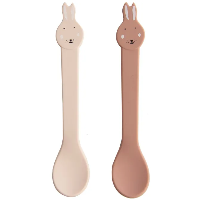 Trixie Baby Lot de 2 Cuillères en Silicone - Mrs. Rabbit