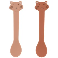 Trixie Baby Lot de 2 Cuillères en Silicone - Mrs. Cat
