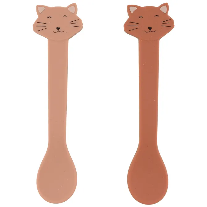Trixie Baby Lot de 2 Cuillères en Silicone - Mrs. Cat