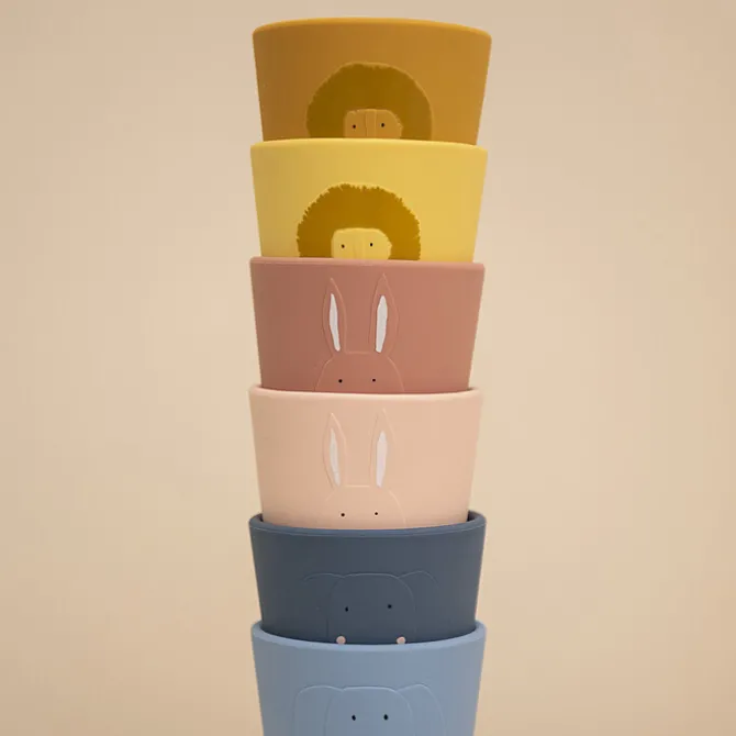 Trixie Baby Lot de 2 Gobelets en Silicone - Mrs. Rabbit