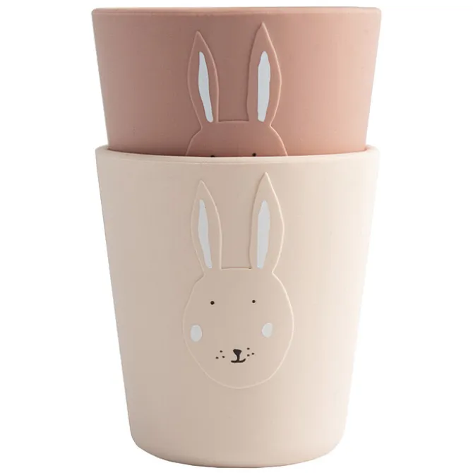 Trixie Baby Lot de 2 Gobelets en Silicone - Mrs. Rabbit