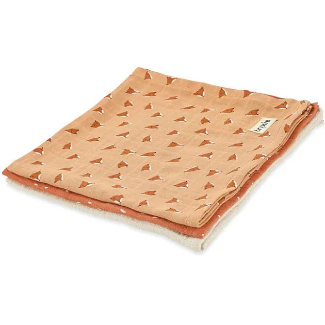 Trixie Baby Lot de 3 Langes - Fierce Fox