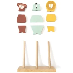 Trixie Baby Puzzle Animaux à Empiler en Bois