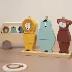 Trixie Baby Puzzle Animaux à Empiler en Bois
