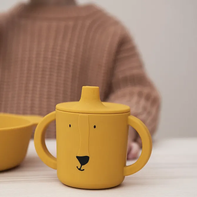 Trixie Baby Tasse d'Apprentissage en Silicone - Mr. Lion