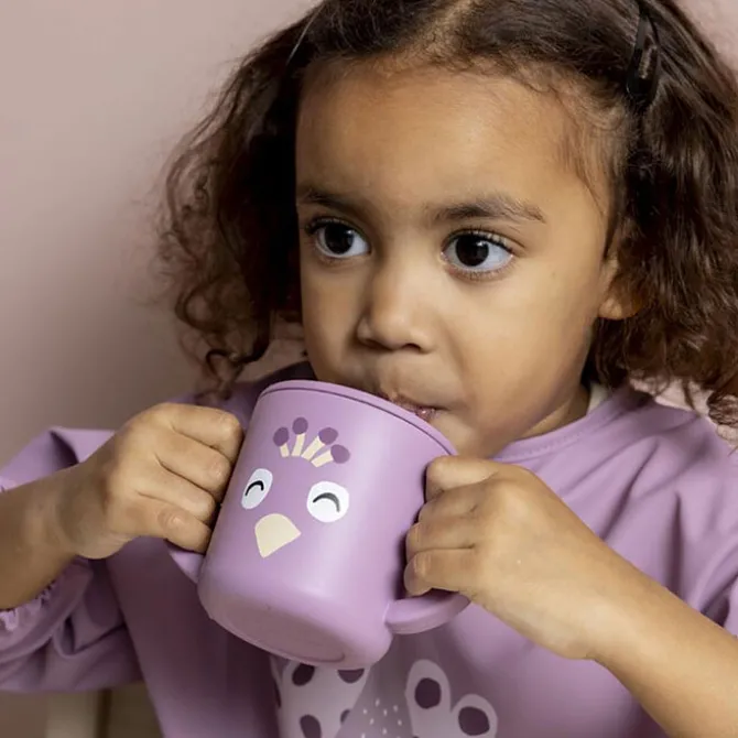 Trixie Baby Tasse d'Apprentissage en Silicone - Mrs. Peacock