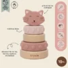Trixie Baby Tour à Empiler en Bois et Silicone - Mrs. Cat