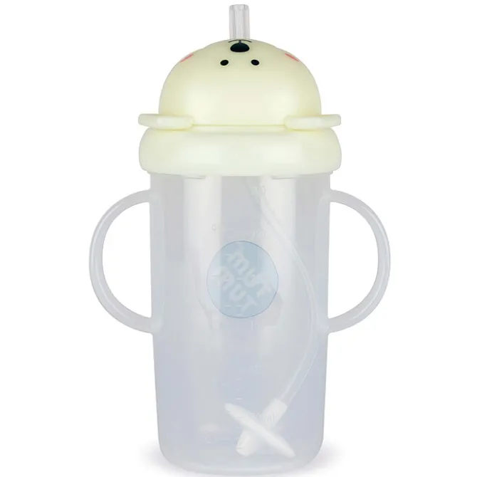 TUM TUM Grande Tasse Anti-fuites Phosphorescente et Paille Lestée V3 Ours Polaire - 300 ml