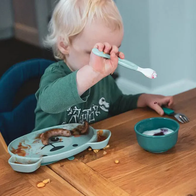 TUM TUM Lot de 3 Cuillères à Double Embout - Ourson