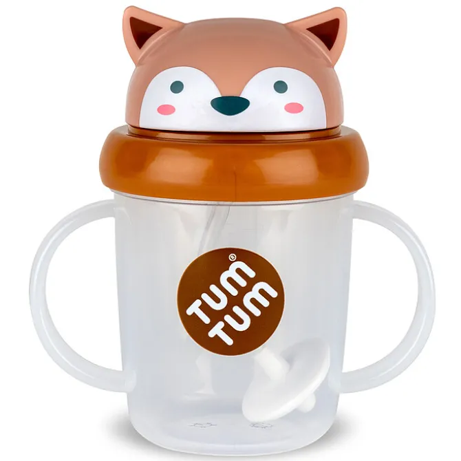TUM TUM Tasse Anti-fuites et Paille Lestée Renard V3 - 200 ml