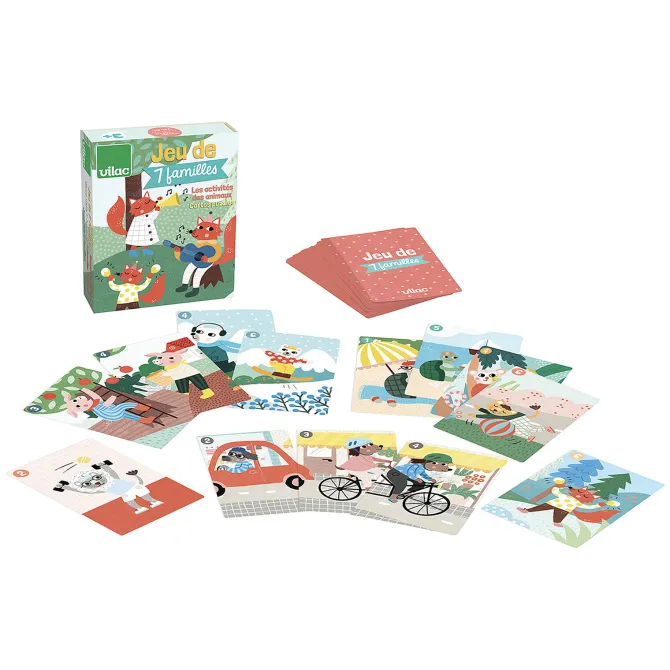 Vilac Jeu de 7 Familles Les Activités des Animaux - Michelle Carlslund