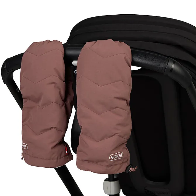 Voksi Moufles de Poussette - Maroon Light Grey