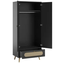 Vox Meubles Armoire 2 Portes Canne - Noir