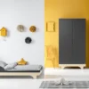 Vox Meubles Armoire 2 Portes Playwood - Graphite et Bois