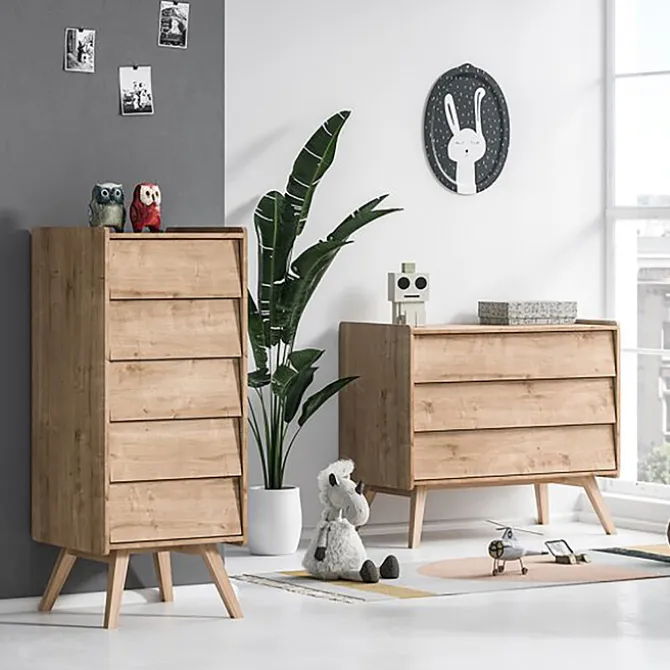 Vox Meubles Commode et Plan à Langer Vintage - Chêne