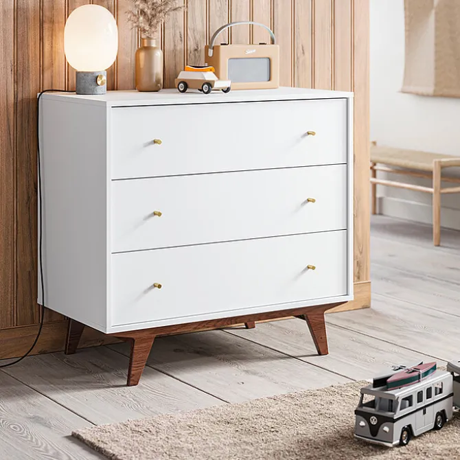 Vox Meubles Commode et Plan à Langer Mid II - Blanc et Noyer