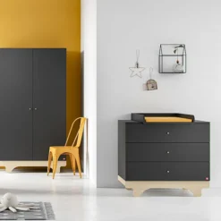 Vox Meubles Commode Playwood - Graphite et Bois