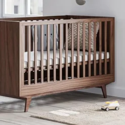 Vox Meubles Lit Bébé Evolutif Mid II Noyer - 70 x 140 cm