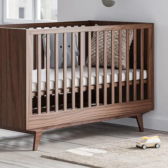 Vox Meubles Lit Bébé Evolutif Mid II Noyer - 70 x 140 cm