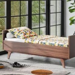 Vox Meubles Lit Bébé Evolutif Mid II Noyer - 70 x 140 cm
