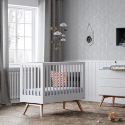 Vox Meubles Lit Bébé Evolutif Nature Blanc - 70 x 140 cm