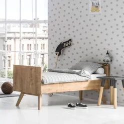 Vox Meubles Lit Bébé Evolutif Vintage Chêne - 70 x 140 cm