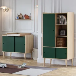 Vox Meubles Portes Additionnelles Commode Retro - Vert Foncé