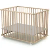 WEBABY Parc Carré Pliable - Hêtre Brut