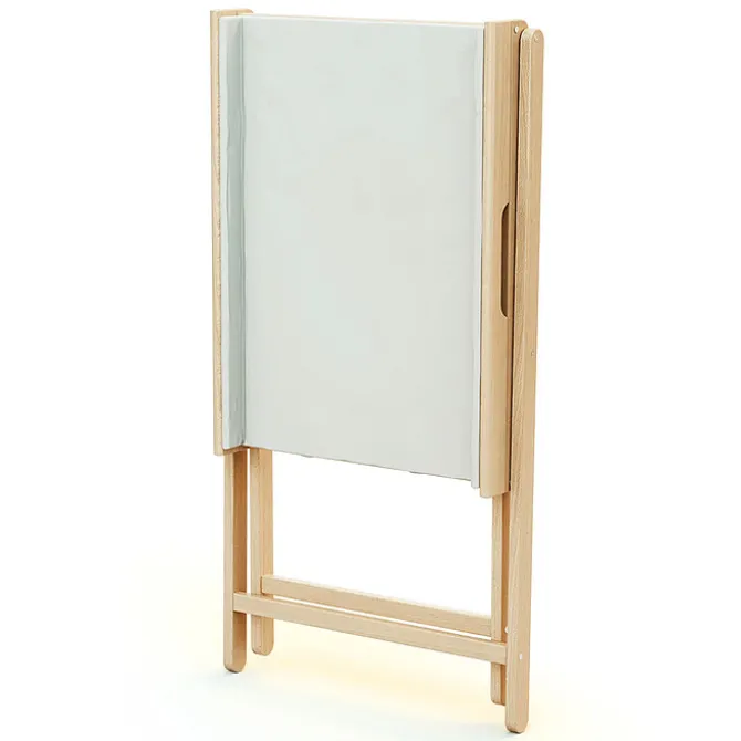 WEBABY Table à Langer Pliante Essentiel - Hêtre Verni