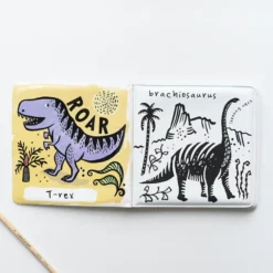 Wee Gallery Livre de Bain Color Me - Who Loves Dinosaurs
