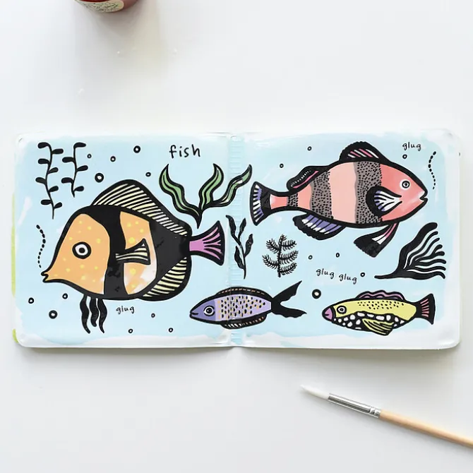 Wee Gallery Livre de Bain Color Me - Who Loves Pets