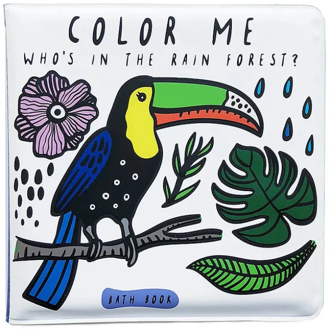 Wee Gallery Livre de Bain Color Me - Who's in The Rainforest