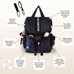 Wildride Sac à Dos à Langer - Noir