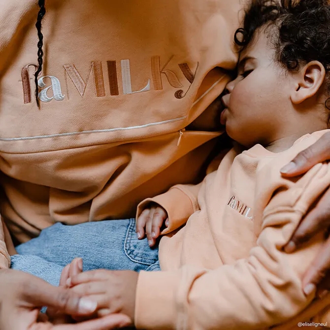 You&Milk Sweat Bébé faMILKy Abricot - 3 Mois