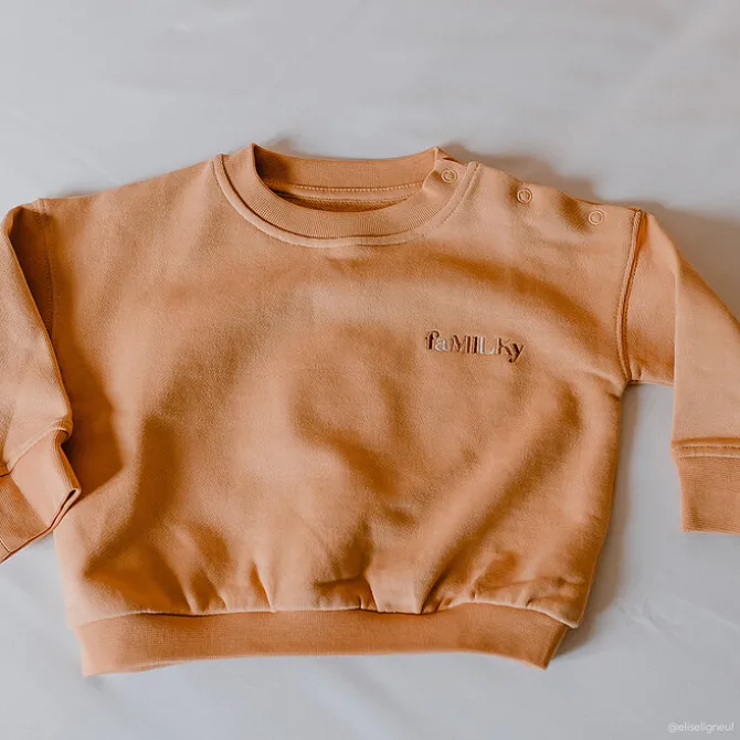 You&Milk Sweat Bébé faMILKy Abricot - 3 Mois